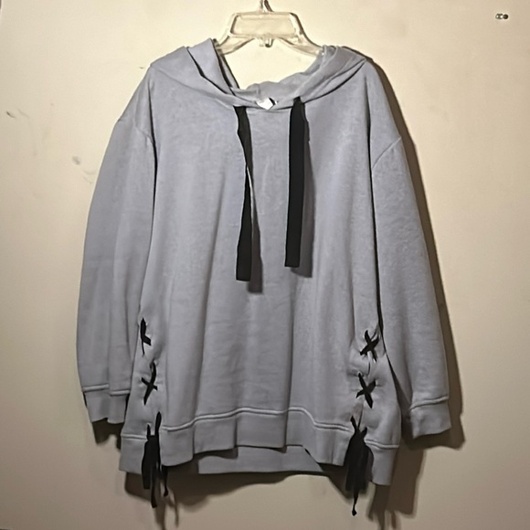 Grey hoodie with cute bows by just be - Picture 1 of 3